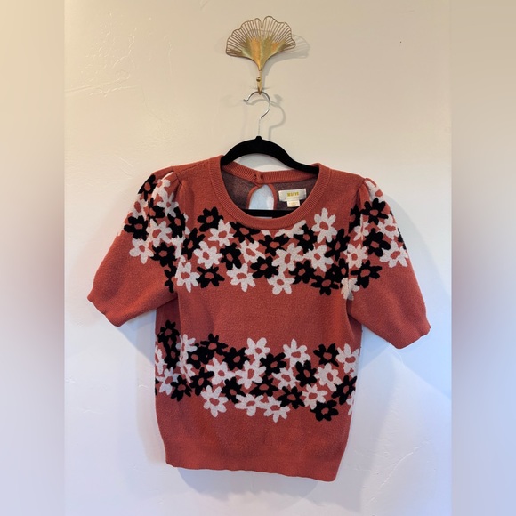 Maeve Sweaters - Maeve Anthropologie Floral Knit Top XS